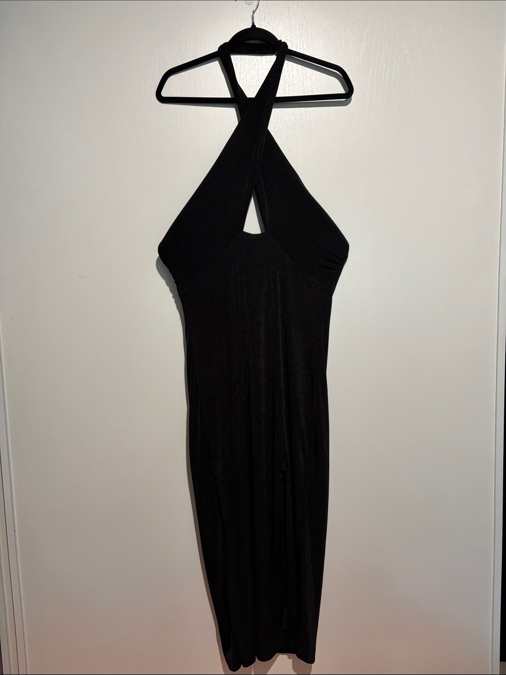 Dynamite Black Halter Midi Dress